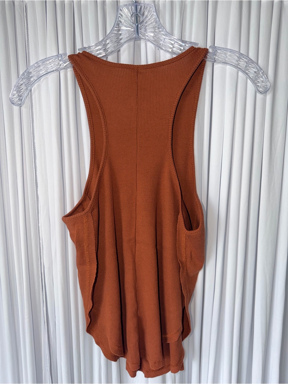 Free People Rust Ribbed Tank Top - Picture 4 of 4